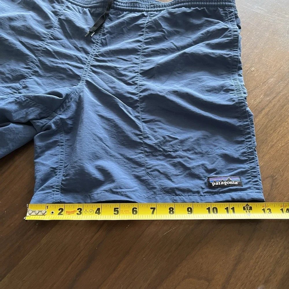 Patagonia Baggies Shorts Men 2XL Glass Blue 58033 Nylon Mesh Line Athletic